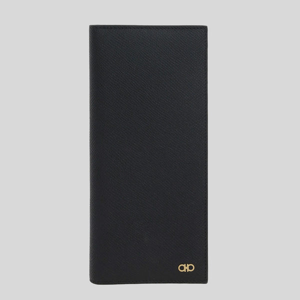 FERRAGAMO Gancini Organizer Wallet Black 0775653
