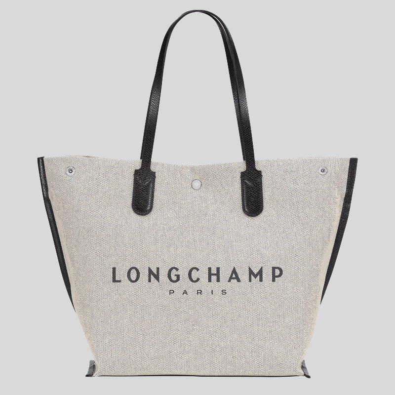 LONGCHAMP Roseau L Canvas Tote Bag Ecru 10090HSG037