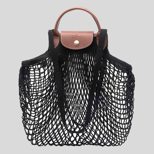 LONGCHAMP Le Pliage Filet L Mesh Bag Black 10121HVH