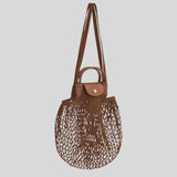 LONGCHAMP Le Pliage Filet L Mesh Bag Tobacco 10121HVH