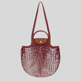 LONGCHAMP Le Pliage Filet L Mesh Bag Acajou 10121HVH lussocitta lusso citta