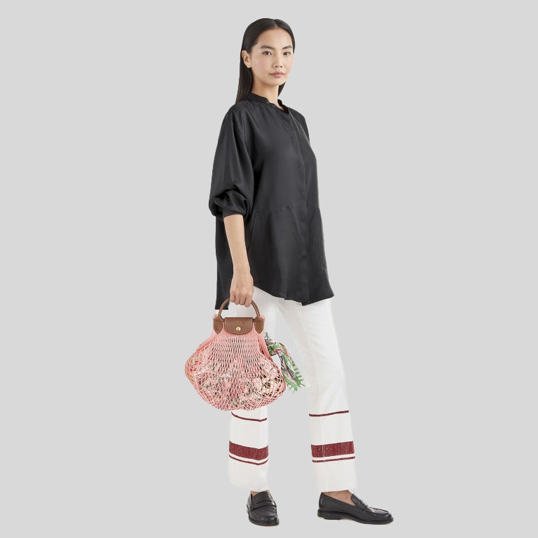LONGCHAMP Le Pliage Filet L Mesh Bag Blush 10121HVH