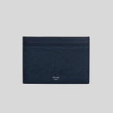 CELINE Multifunction Card Holder In Grained Leather Navy 10B763