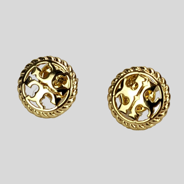 TORY BURCH Rope Logo Stud Earring Gold 136618