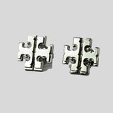 TORY BURCH Small Logo Stud Earring Tory Silver 143361