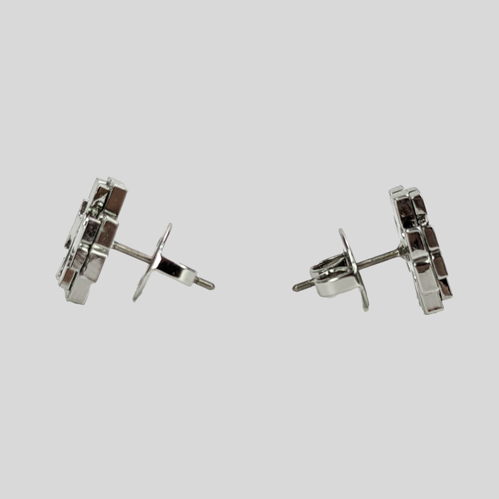 TORY BURCH Small Logo Stud Earring Tory Silver 143361