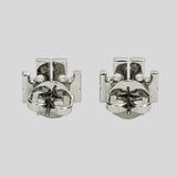 TORY BURCH Small Logo Stud Earring Tory Silver 143361