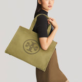 TORY BURCH Ella Canvas Tote Dark Sage 148792