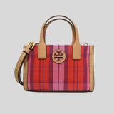 TORY BURCH Nylon Mesh Mini Tote Pink Red Multi 150103