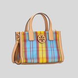 TORY BURCH Nylon Mesh Mini Tote Yellow Blue Multi 150103