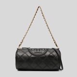 Tory Burch Fleming Soft Barrel Bag Black 150358 lussocitta lusso citta