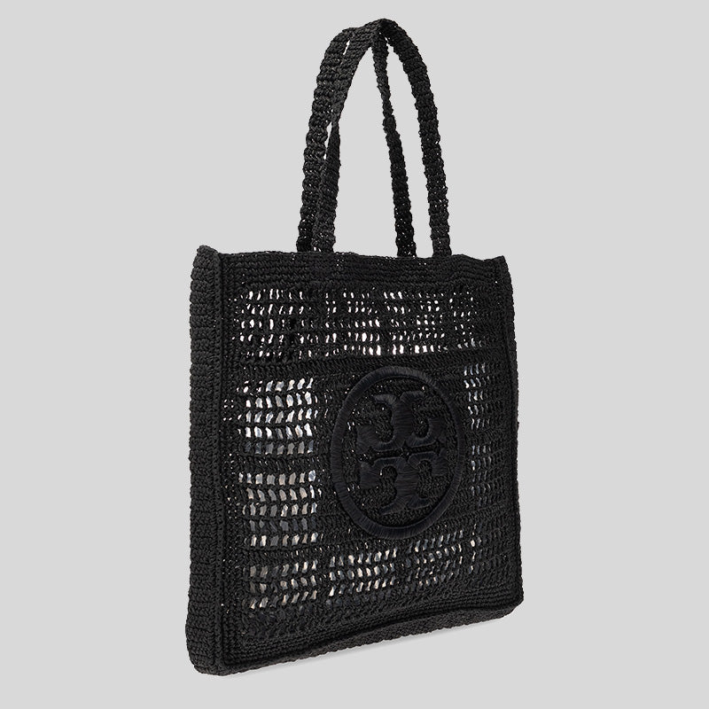 TORY BURCH Ella Hand-Crocheted Tote Black 153041