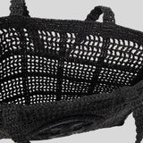 TORY BURCH Ella Hand-Crocheted Tote Black 153041