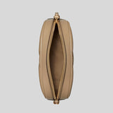 TORY BURCH Kira Diamond Quilt Camera Bag Taupe Oak 154715