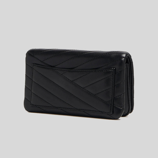 TORY BURCH Kira Chevron Chain Wallet Black 156553