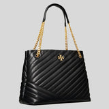 TORY BURCH Chevron Tote Bag Black 157016