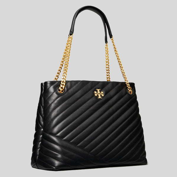 TORY BURCH Chevron Tote Bag Black 157016