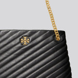 TORY BURCH Chevron Tote Bag Black 157016