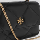 TORY BURCH Mini Kira Diamond Quilt Top-Handle Chain Wallet Black 158326