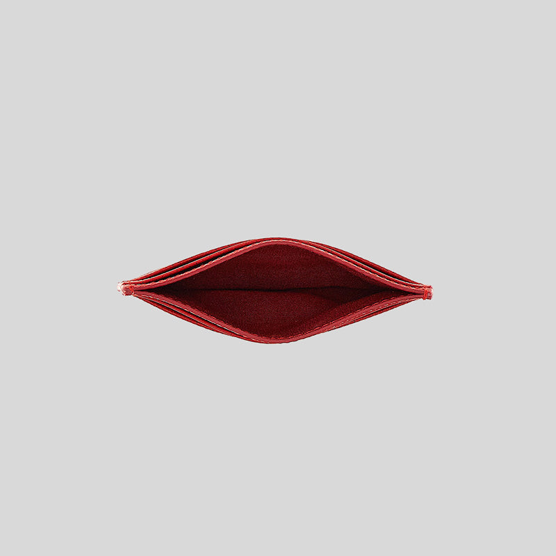Ferragamo Gancini Leather Credit Card Holder Lipstick Red 220007