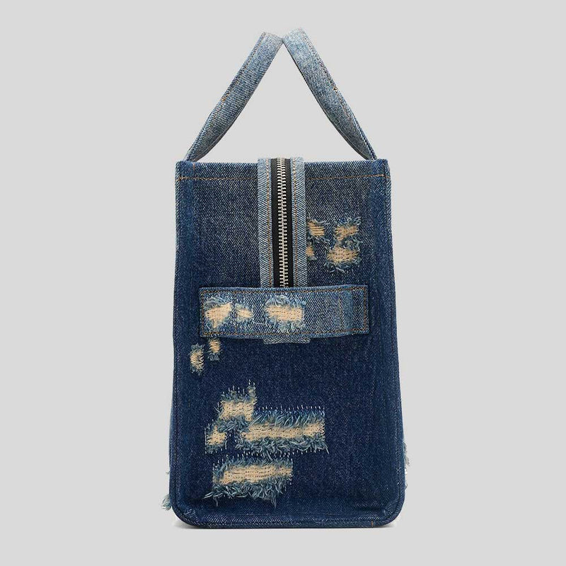 MARC JACOBS The Rip And Repair Denim Medium Tote Bag Punk