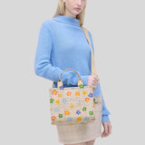 MARC JACOBS Daisy Canvas Small Tote Bag White Multi 2P5HTT011H03
