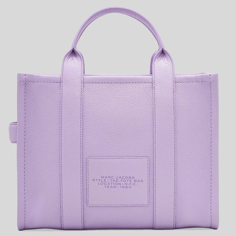 MARC JACOBS The Leather Medium Tote Bag Wisteria H004L01PF21