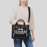 MARC JACOBS The Trompe L'oeil Cargo Canvas Medium Tote Bag Black 2P5HTT023H03