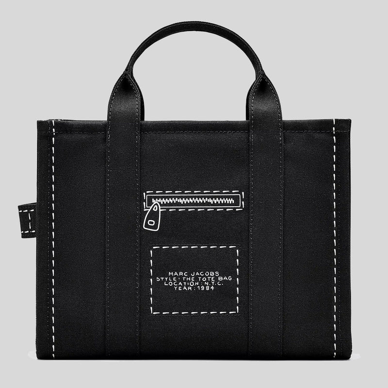 MARC JACOBS The Trompe L'oeil Cargo Canvas Medium Tote Bag Black 2P5HTT023H03