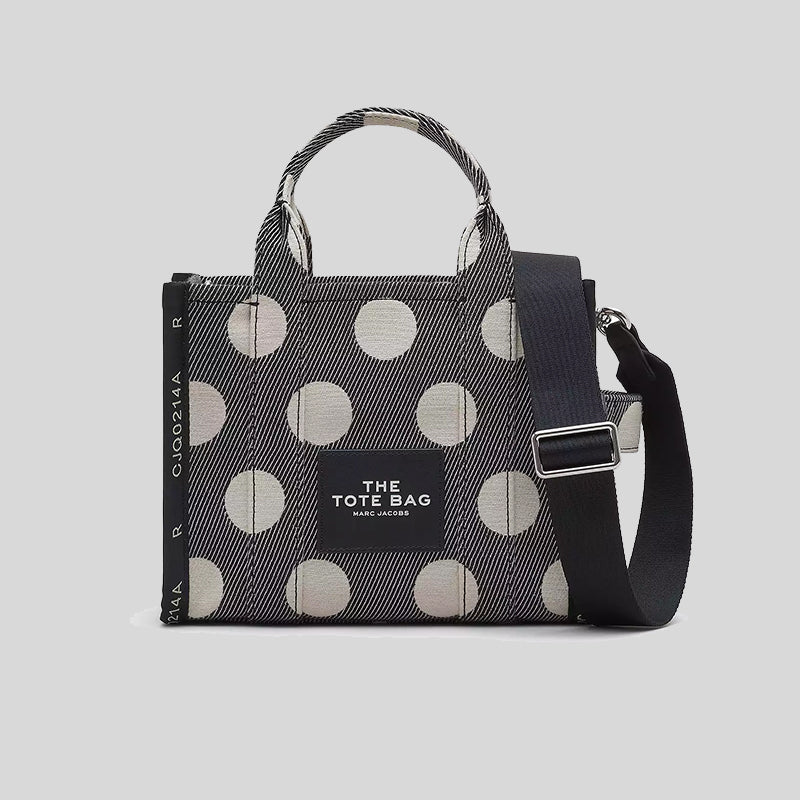 Marc Jacobs The Spot Jacquard Small Tote Bag Black Multi 2R3HTT024H01 lussocitta lusso citta