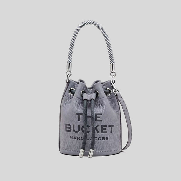 MARC JACOBS The Leather Mini Bucket Bag Wolf Grey 2S3HCR058H03