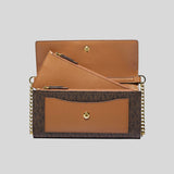 Michael Kors Jet Set Medium Logo 2-in-1 Convertible Crossbody Bag Brown/Acorn 32S3GJ6C6B