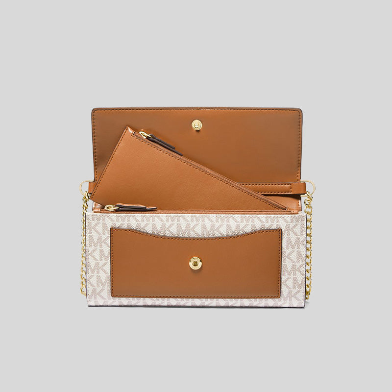Jet set medium logo and leather crossbody bag 2025
