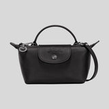 LONGCHAMP Le Pliage Extra XS Leather Pouch Crossbody Black 34205987 lussocitta luso citta