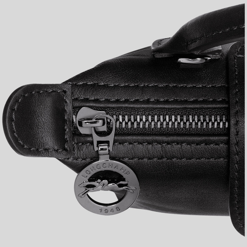LONGCHAMP Le Pliage Extra XS Leather Pouch Crossbody Black 34205987
