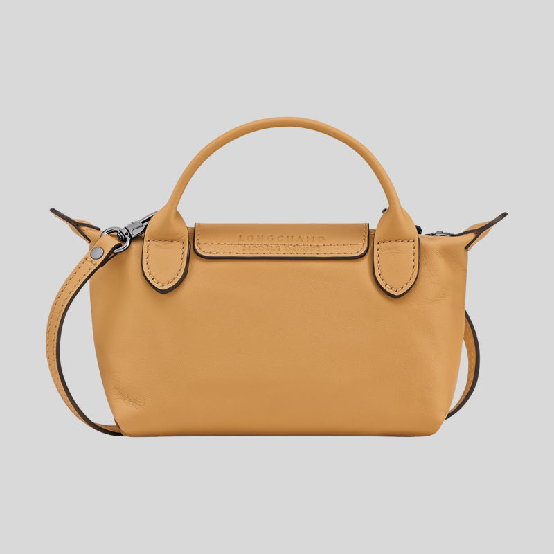 LONGCHAMP Le Pliage Extra XS Leather Pouch Crossbody Honey 34205987