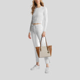 Michael Kors Charlotte Tote In Signature Canvas Vanilla 35T0GCFT3B