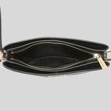 Michael Kors Trisha Medium Pebbled Leather Crossbody Bag Black 35H1G9TC8L