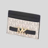 MICHAEL KORS Reed Large Logo Card Case Vanilla/Black 35S3G6RD3B