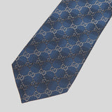 GUCCI Signature Logo GGWEB Silk Tie Wire Blue 408869