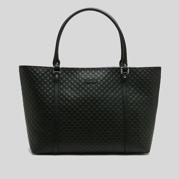 Gucci Micro GG Joy Medium Leather Tote Black 449647