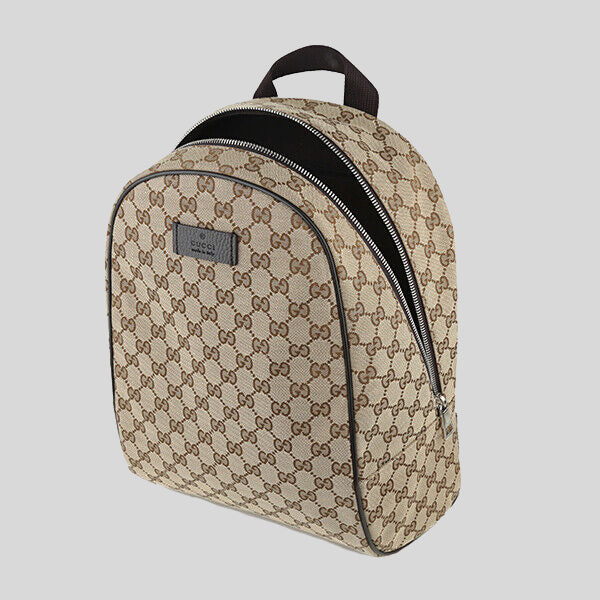 GUCCI Unisex Signature GG Canvas Backpack Bag Beige 449906