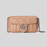 GUCCI GG Marmont Super Mini Bag Camelia 476433 lussocitta lusso citta