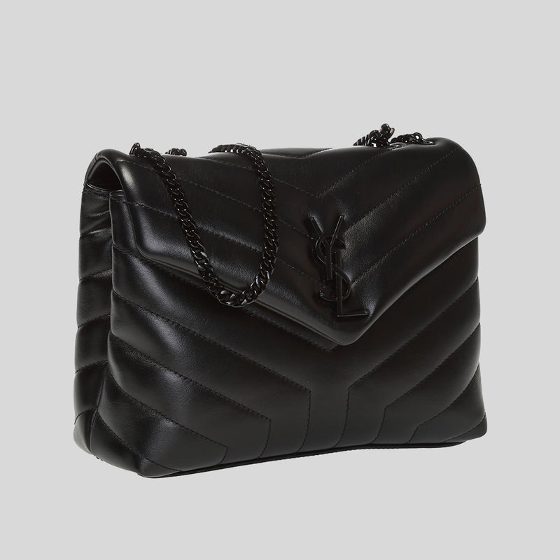 YSL Monogram College Medium in Black | Ysl handbags, Purse outfit, Ysl purse
