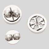 TORY BURCH Crystal Logo Stud Earring Silver 53422