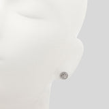 TORY BURCH Crystal Logo Stud Earring Silver 53422