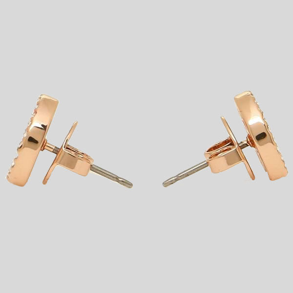 TORY BURCH Crystal Logo Stud Earring Rose Gold 53422