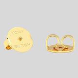 TORY BURCH Crystal Logo Stud Earring Tory Gold Purple 53422