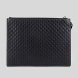 Gucci Unisex Micro GG Leather Clutch Black 544477