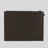 Gucci Unisex Micro GG Leather Clutch Dark Brown 544477